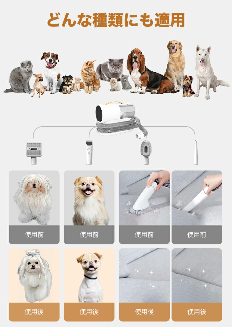 楽天1位5冠達成】ペット バリカン 掃除機 エアロボPG100 強力吸引 静音