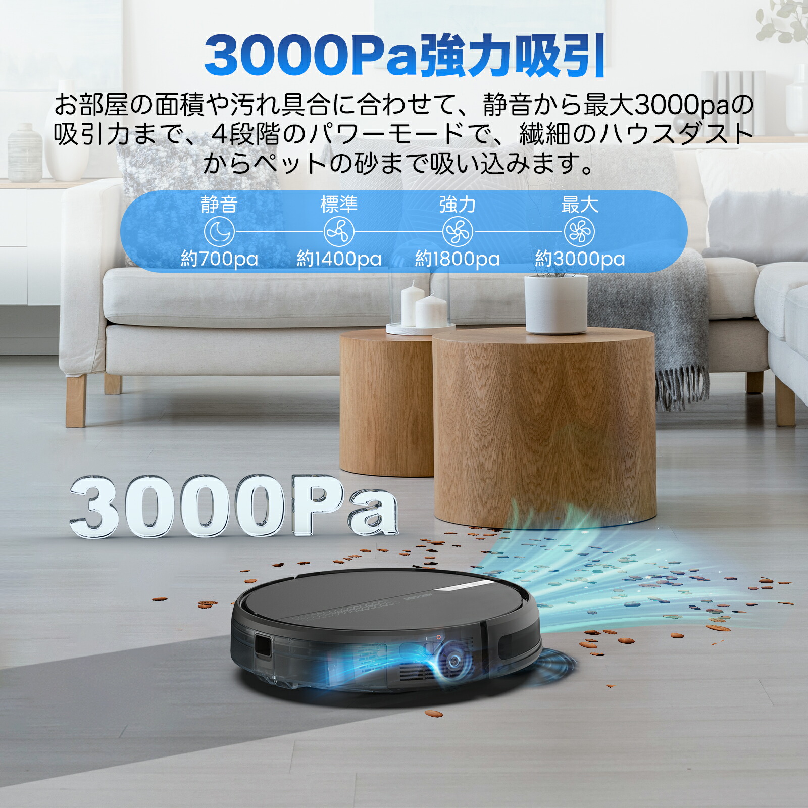 セール価格＋クーポンで1000円OFF+P2倍 1/29 01:59迄】ロボット掃除機
