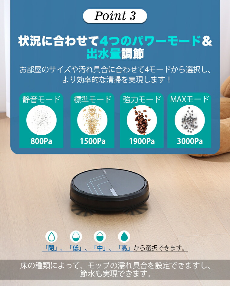 P2倍】ロボット掃除機 水拭き AIRROBO P30 自動掃除ロボット 自動ゴミ