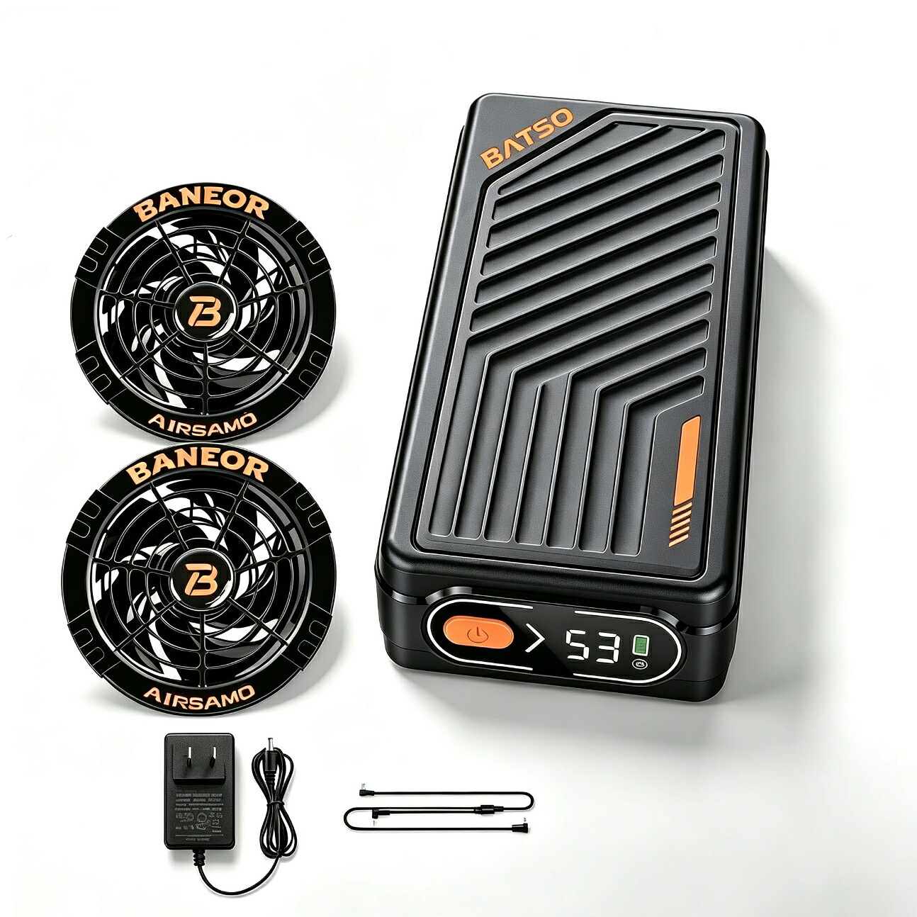 ファンバッテリーセット 46500mAh 超高出力 289L/S 爆風 2026最新モデル 7段階風量調節 PSE認証済 日本向けブラシレスモーター 空調ウェア用 ファン付き作業服対応 大容量 長時間稼働 熱中症対策 作業着 農業 建設 工場 屋外作業用｜AIR SHIFT 店