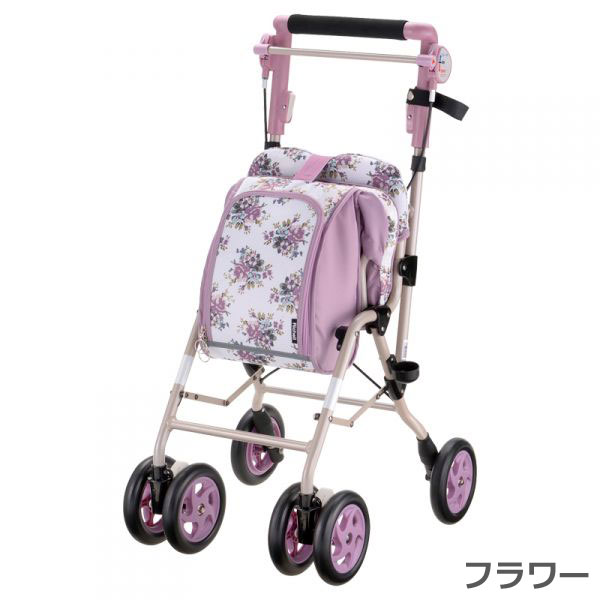 【法人宛専用】アルキュート CP-G 43×52×H85～91cm【配送先名に会社名や店舗名必須・個人名のみ不可 最大使用者体重80kg 積載重量4kg シルバーカー 手押し車 折りたたみ おしゃれ お散歩 リッチェル】