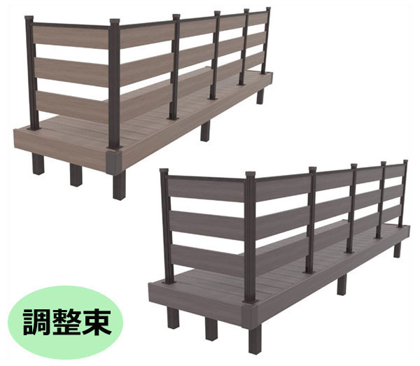 人工木木材甲板 2.0間3尺280駒寄せ(3枚印字機)付 自然調整束 aks29492 モカ/うす暗い赤銅色 甲板本体約363.9cm×92糎【木材甲板 脂甲板 人工木甲板 長椅子 DIY 精神的な統合 腐らない 旭興進】