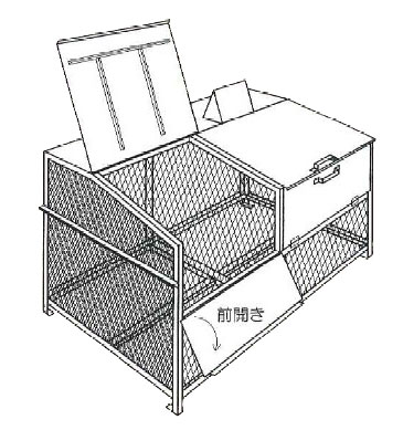 【楽天市場】【完成品】ゴミBOX GH-180N ステンレス製NSSC