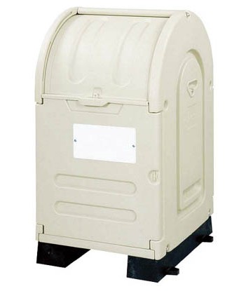 【法人宛専用】ステーションボックス ＃300B 固定台仕様 W64.5×H112.7×D76.8cm 約300L 約5世帯【エコランド プラスチック製 大型ゴミ箱 ゴミステーション 屋外 大容量 マンション アパート 会社 アロン化成】