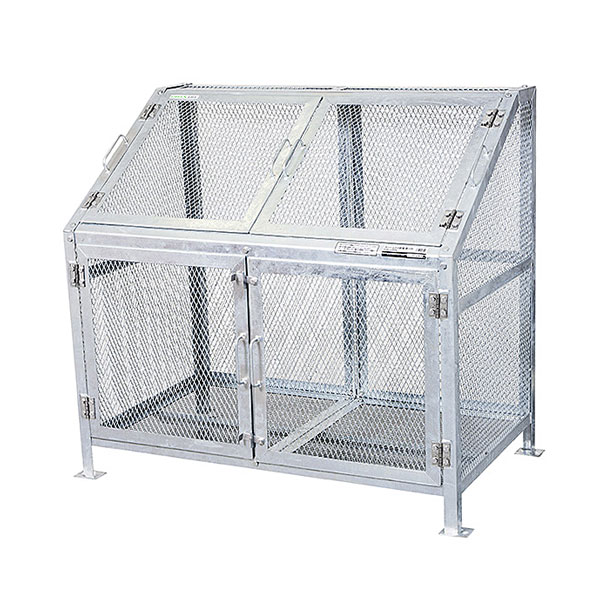 KDB-1200N メッシュごみ収集庫120 W125&times;D76&times;H112cm 600L サイズ容量約800L 45Lごみ袋約13個 約8世帯【業務用 大型 ゴミ箱 ごみステーション 屋外 大容量 アパート マンション 町内会 自治会 カラス 猫 対策 グリーンライフ】｜あいる専門館