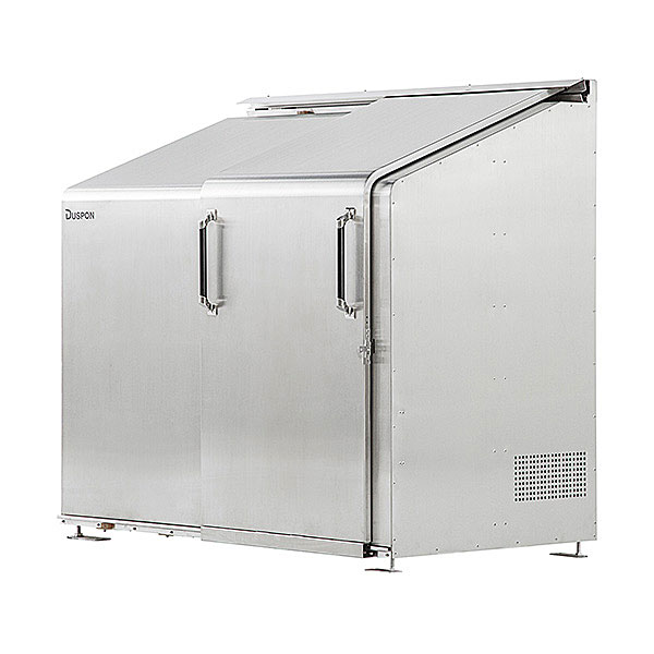 スライドダスポン H-Type(片開き扉) ステンレス鋼 SD-1690 W160×D90×H140糎 1760L 45Lくず物袋×約38個分【大型紙くずかご ゴミステイション ゴミ積もり積もる蔵置き 商業主義創業 執務室 難民キャンプ場】