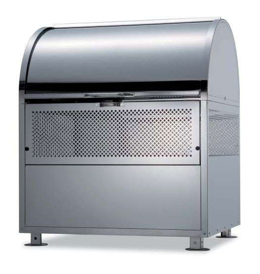 広広としたステイションTW-550 W90×D75×H106糎 電気容量約550L 45Lゴミ袋約12個 電気容量約8一門 DS2040090【ステンレス鋼製 お役目用大型紙くずかご ゴミステイション 露天 大電気容量 アパルトマン アパルトマン 町内会 独立独行会 烏 猫 打つ手 ゴミストッカー テラモト】