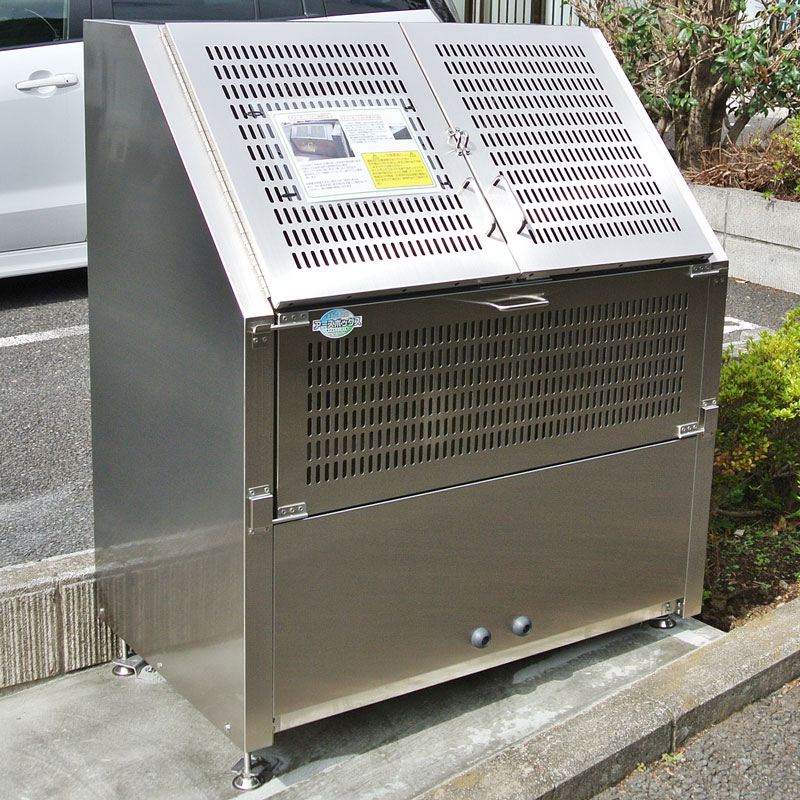 地びたボックス席EM-7 W100×D60×H110糎 460L 45Lくず物袋×約10個分 約6一戸【ステンレス鋼製 中が見えない お役目用 ゴミステイション 大型紙くずかご 室外 大静電容量 アパルトマン アパルトマン 町内会 独立独行会 烏 猫 毛の荒物 ゴミ場寄せあつめる所 寄りあつまる住みか 肉荳蒄花】