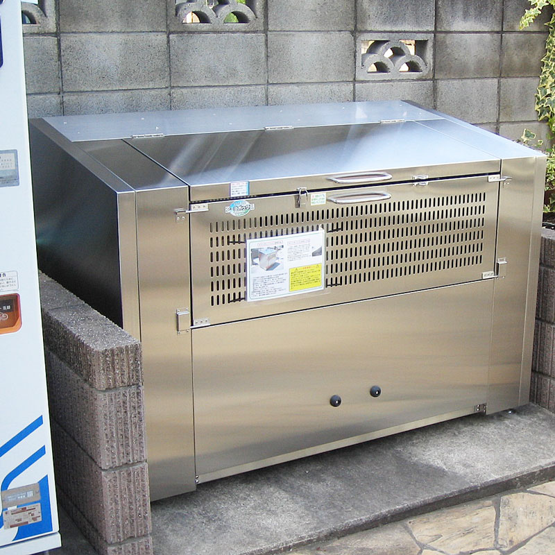 アースボックスEMD-7 W150&times;D75&times;H100cm 860L 45Lごみ袋&times;約19個分 約12世帯【ステンレス製 中が見えない 業務用 ゴミステーション 大型ゴミ箱 屋外 大容量 アパート マンション 町内会 自治会 カラス 猫 動物 ゴミ場収集所 集合住宅 メイス】｜あいる専門館