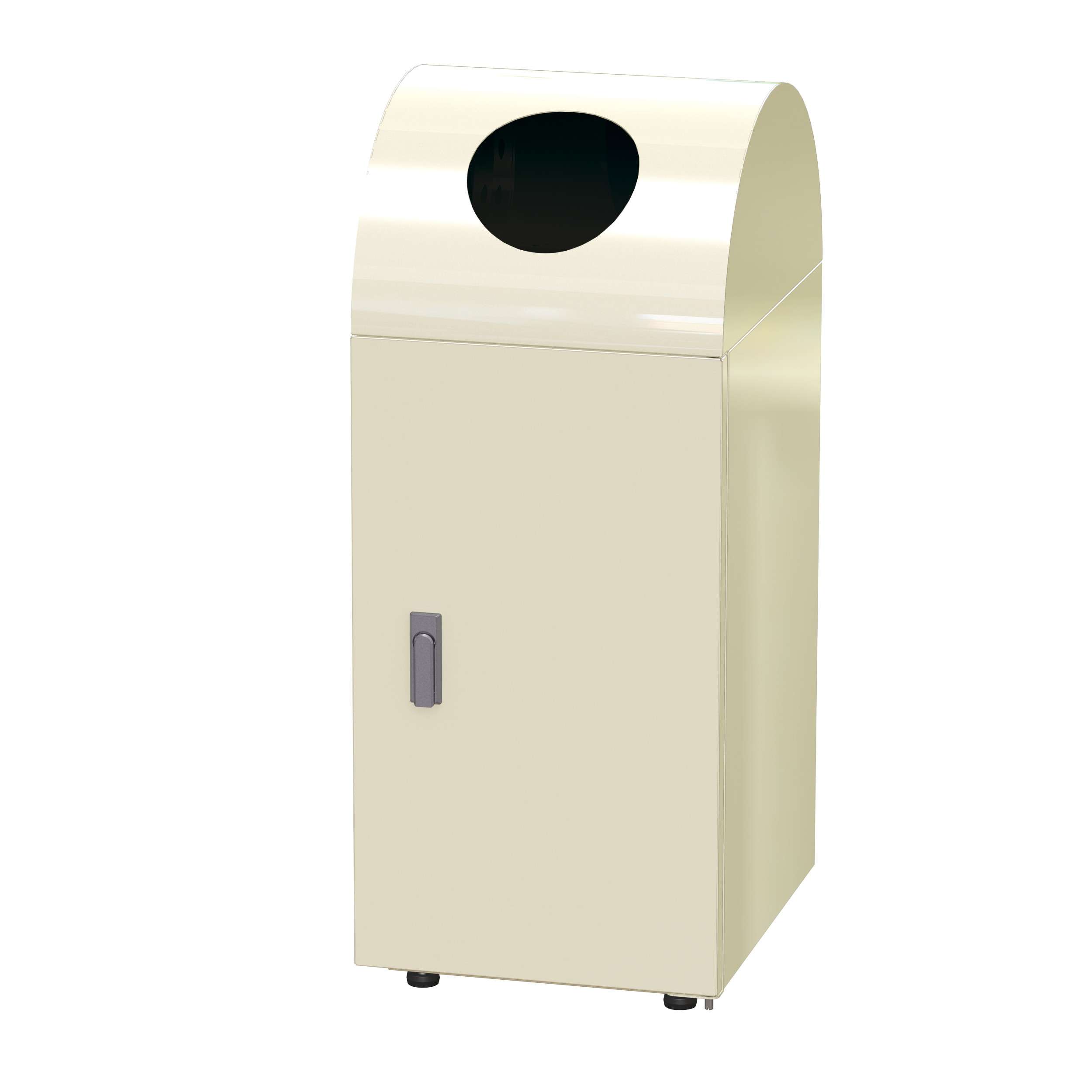 リサイクルトラッシュ PETボトル用タイプ 幅350mm アイボリー OSE-30-IV 容量約36L 幅350×奥行420×高さ850mm 【中容器付き スチール製ボディ アジャスター付き 業務用分別ゴミ箱 ビル オフィス ぶんぶく】