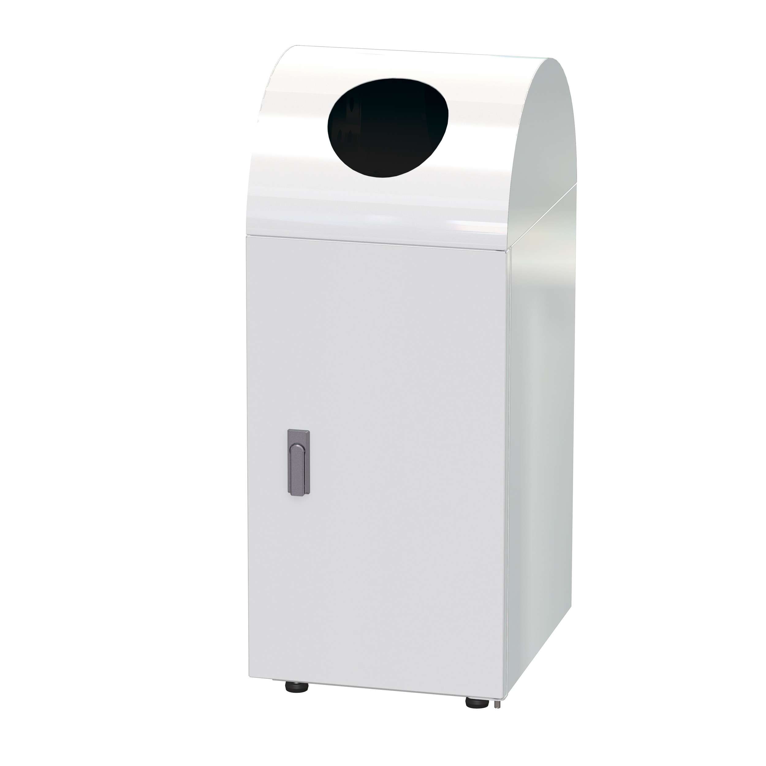 リサイクルトラッシュ PETボトル用タイプ 幅350mm ネオホワイト OSE-30-NW 容量約36L 幅350×奥行420×高さ850mm 【中容器付き スチール製ボディ アジャスター付き 業務用分別ゴミ箱 ビル オフィス ぶんぶく】