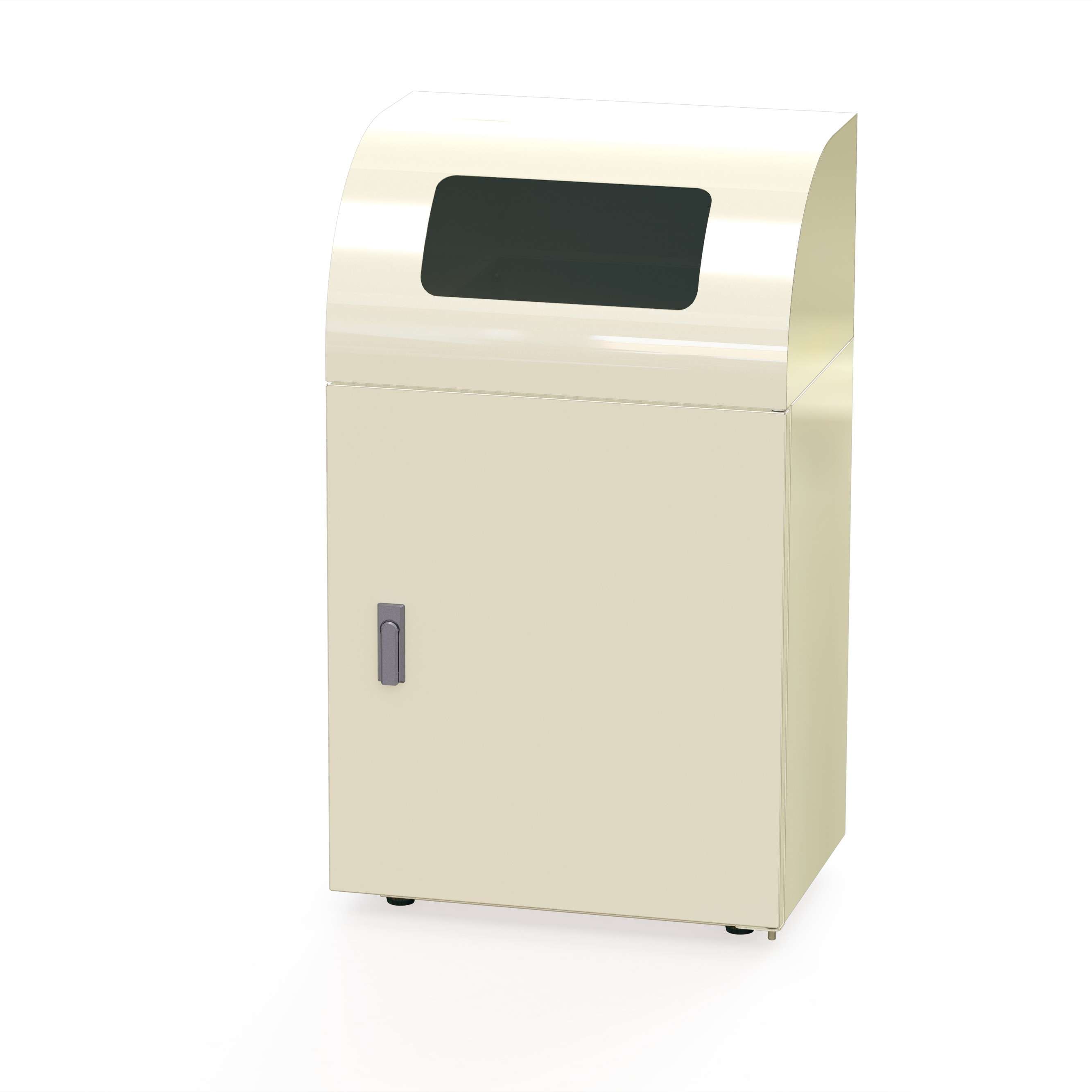 リサイクルトラッシュ 一般ゴミ用タイプ 幅500mm アイボリー OSE-32-IV 容量約36L 幅500×奥行350×高さ850mm 【中容器付き スチール製ボディ アジャスター付き 業務用分別ゴミ箱 ビル オフィス ぶんぶく】