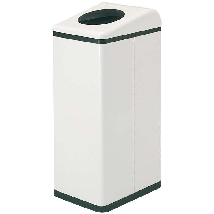 リサイクル トラッシュ Bライン PETボトル用 ネオホワイト OSL-37 容量約24L 幅240×奥行330×高さ652mm 【中容器付き スチール製ボディ 業務用分別ゴミ箱 給湯室 ビル オフィス 事務所 ぶんぶく】
