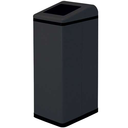 リサイクル トラッシュ Bライン 一般ゴミ用 ブラック OSL-51 容量約24L 幅240×奥行330×高さ652mm 【中容器付き スチール製ボディ 業務用分別ゴミ箱 給湯室 ビル オフィス 事務所 ぶんぶく】