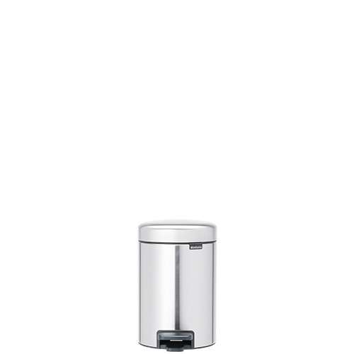 ニュー･アイコン･ペダル･ビン FPPマット ステンレス 3L PB-SUS-3L 容量約3L 幅168×奥行235×高さ264mm 【中容器付き ステンレス製ボディ ペダル式 ふた付き 業務用分別ゴミ箱 給湯室 ビル オフィス 事務所 ぶんぶく】