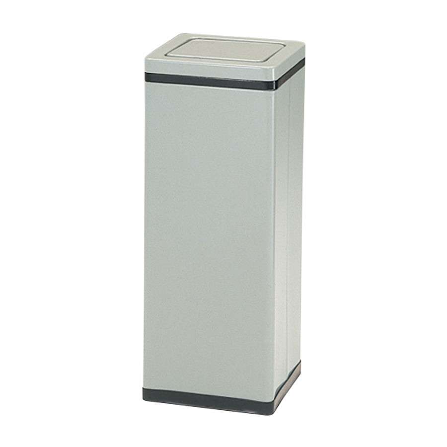 角型ロータリー屑入 Bライン 中缶付 グレー RSL-201N 容量約15.6L 幅240&times;奥行240&times;高さ600mm 【中容器付き スチール製ボディ 回転ふた付き 業務用分別ゴミ箱 給湯室 ビル オフィス 事務所 ぶんぶく】｜あいる専門館 14,454円