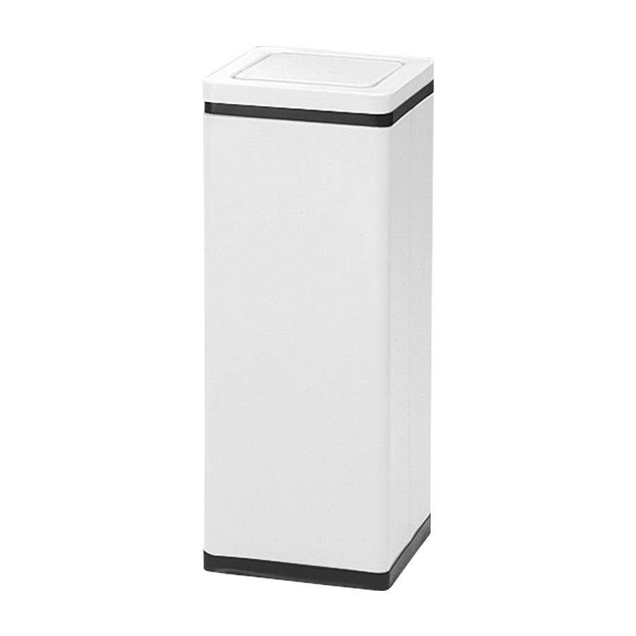 角型ロータリー屑入 Bライン 中缶付 ネオホワイト RSL-208N 容量約15.6L 幅240&times;奥行240&times;高さ600mm 【中容器付き スチール製ボディ 回転ふた付き 業務用分別ゴミ箱 給湯室 ビル オフィス 事務所 ぶんぶく】｜あいる専門館 14,454円