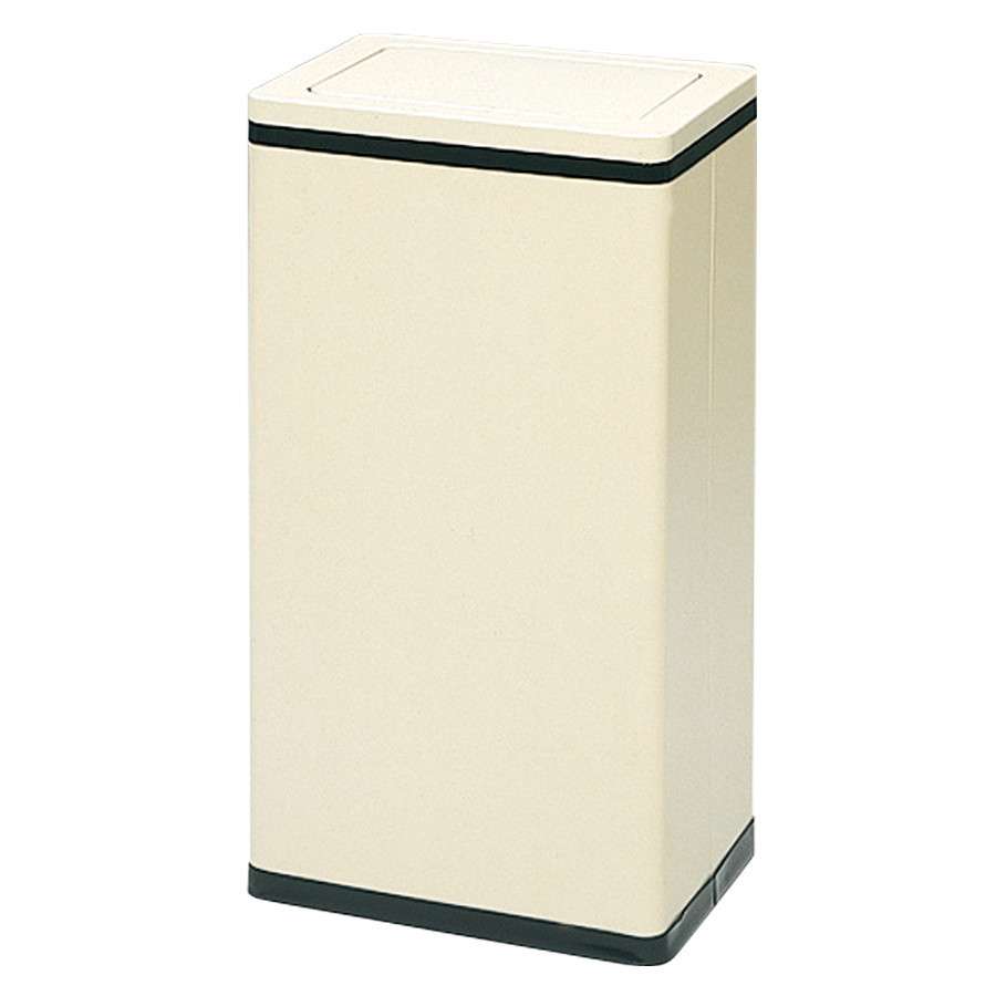 角型ロータリー屑入 Bライン 中缶付 アイボリー RSL-20N 容量約23.2L 幅329&times;奥行240&times;高さ600mm 【中容器付き スチール製ボディ 回転ふた付き 業務用分別ゴミ箱 給湯室 ビル オフィス 事務所 ぶんぶく】｜あいる専門館
