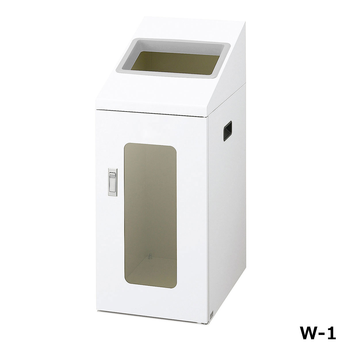 リサイクルボックスNTIS-50(視認性) W-1 W34×D49×H83.5cm 容量約70L YW-509L-ID【片面投入 アジャスター付き スチール製ボディ 分別シール付き 業務用分別ゴミ箱 屋内用 ショッピングセンター スーパー 山崎産業】