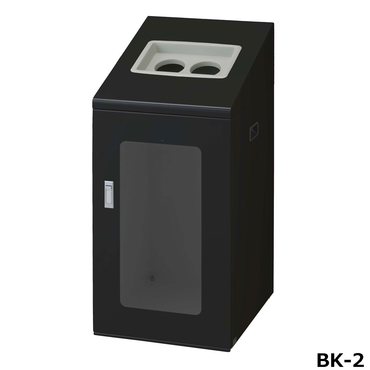 リサイクルボックスNTIS-90(視認性) BK-2 W44&times;D52&times;H94.5cm 容量約120L YW-516L-ID【片面投入 アジャスター付き スチール製ボディ 分別シール付き 業務用分別ゴミ箱 屋内用 ショッピングセンター スーパー 山崎産業】｜あいる専門館
