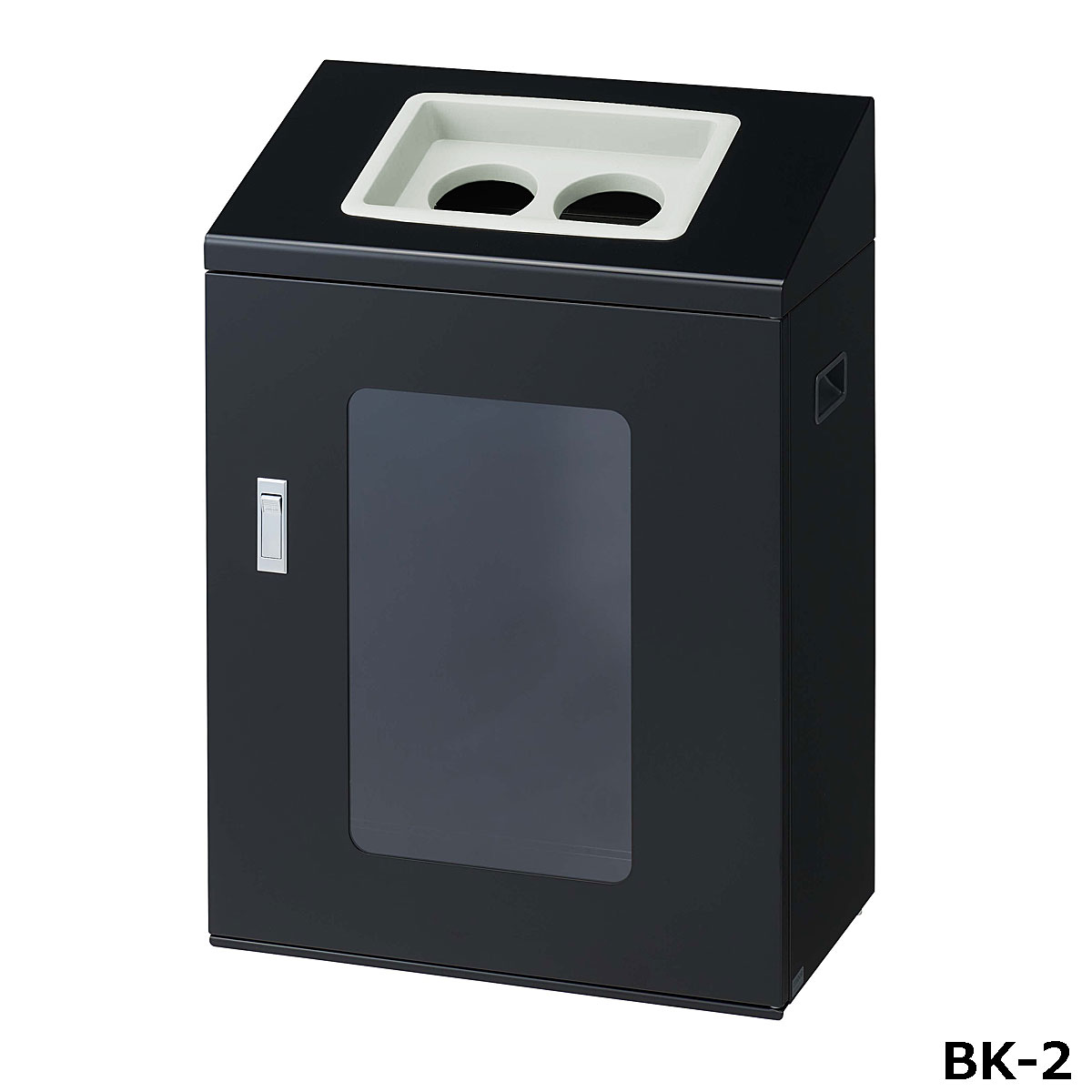リサイクルボックスNYIS-50(視認性) BK-2 W53&times;D30&times;H76.5cm 容量約70L YW-544L-ID【片面投入 アジャスター付き スチール製ボディ 分別シール付き 業務用分別ゴミ箱 屋内用 ショッピングセンター スーパー 山崎産業】｜あいる専門館