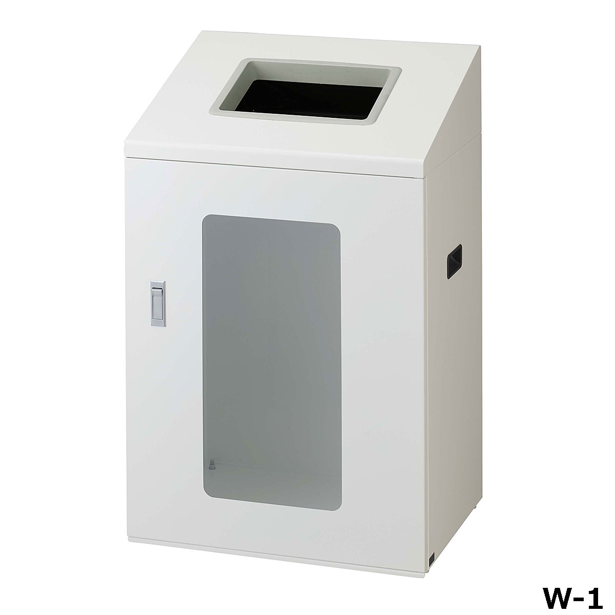 リサイクルボックスNYIS-90(視認性) W-1 W56×D40×H90cm 容量約120L YW-545L-ID【片面投入 アジャスター付き スチール製ボディ 分別シール付き 業務用分別ゴミ箱 屋内用 ショッピングセンター スーパー 山崎産業】