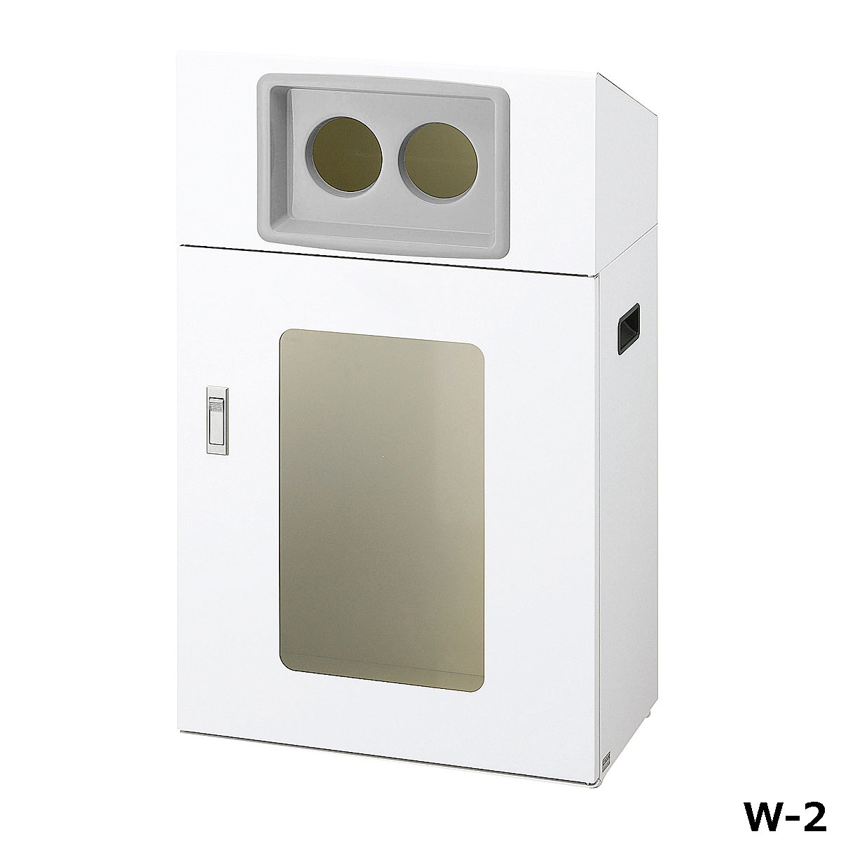 リサイクルボックスNYOS-50(視認性) W-2 W53×D30×H87cm 容量約70L YW-558L-ID【片面投入 アジャスター付き スチール製ボディ 分別シール付き 業務用分別ゴミ箱 屋外用 ショッピングセンター スーパー 山崎産業】|あいる専門館