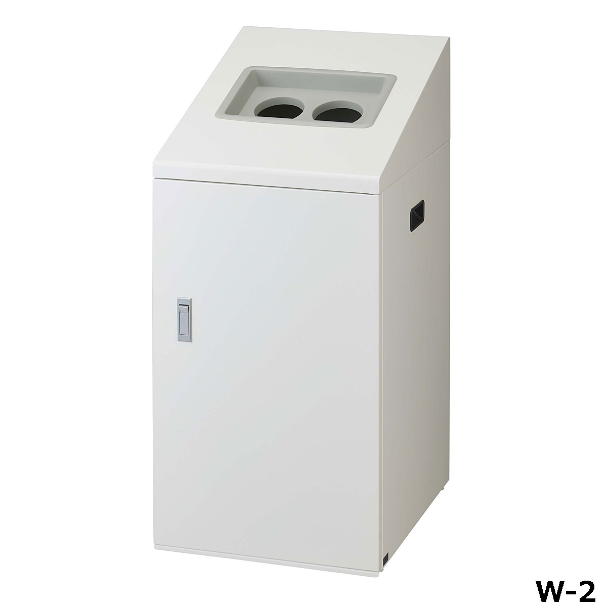 リサイクルボックスNTI-90 W-2 W44×D52×H94.5cm 容量約90L YW-506L-ID【片面投入 アジャスター付き スチール製ボディ 分別シール付き 業務用分別ゴミ箱 屋内用 ショッピングセンター スーパー 山崎産業】