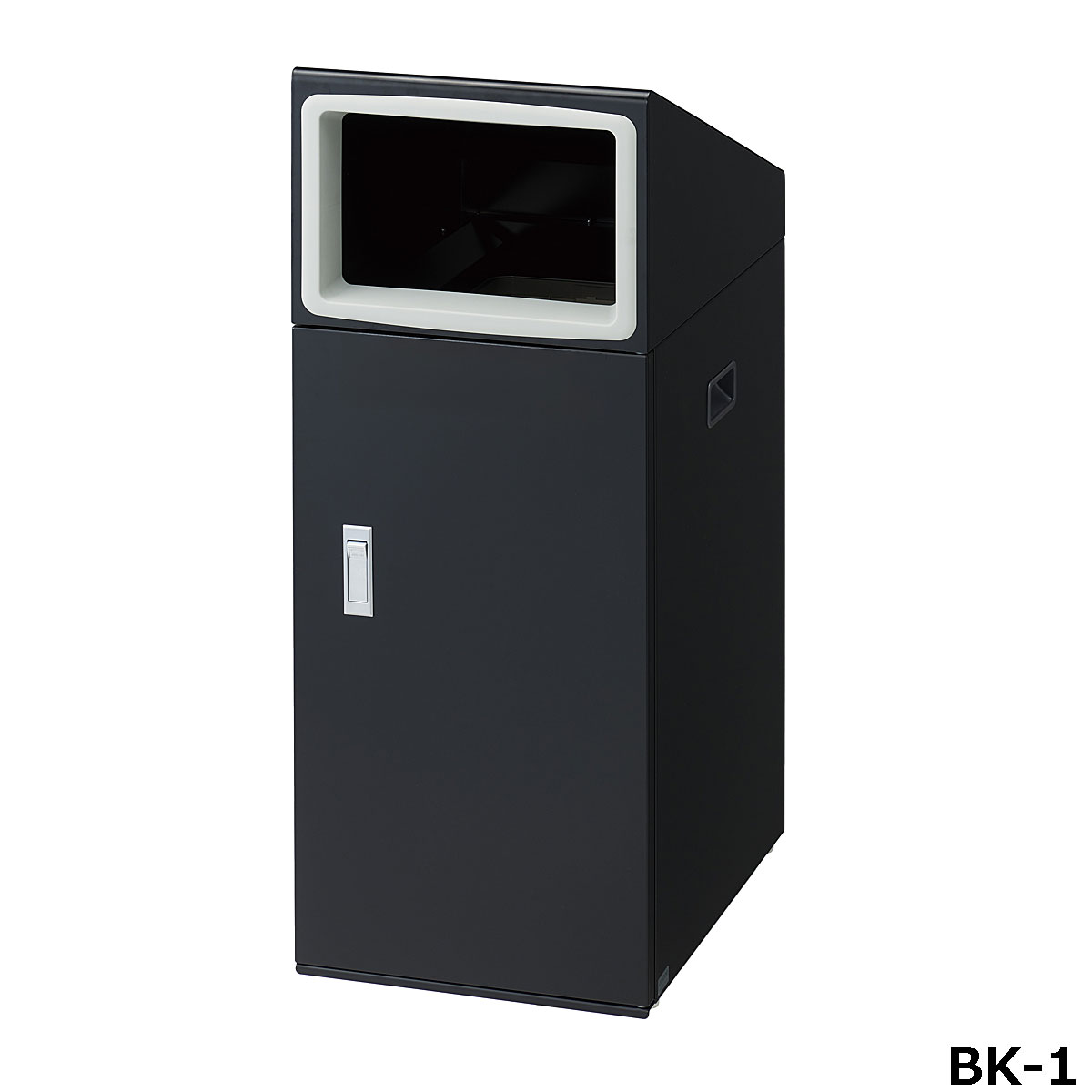 再利用ボックス席NTO-50 BK-1 W34×D49×H87糎 静電容量約50L YW-519L-ID【片面投じる アジャスター付き添い人  スチール写真製上半身 篩いに掛ける消印付き添い人 お役目用篩いに掛ける紙くずかご 室外用 買い出し真っただ中 百貨店 山崎製作】