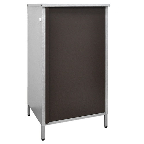 ガルバ製物置 スリム 高さ95cm 1142【日本製 屋外 収納 シンプル オシャレ アイボリー ホワイト ブラウン 白 茶 ポリタンク ガーデニング用品 お庭 ベランダ 足立製作所】■|あいる専門館