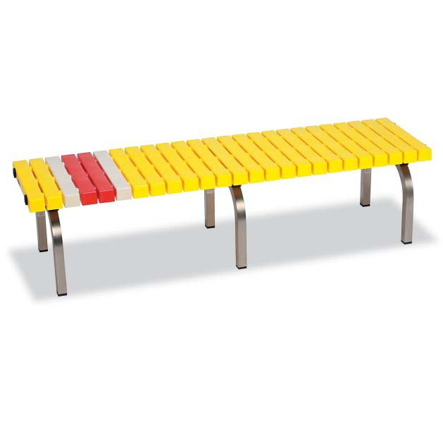 ホームベンチステン 1500 W150.3×D40×H36.5cm BC302315【ステンレス製脚 組立式 背もたれ無し 肘置き無し 業務用ベンチ 公園 オフィス 喫煙所 町内会 自治会 テラモト】