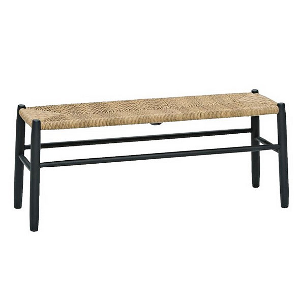 スティパフラットベンチ/カーボン+ナチュラル 幅143cm×奥行38cm×高さ45cm【MAIORI 背無し 背もたれ無し 肘置き無し 屋内 屋外 室内 ベランダ 高級輸入家具 ロフト 公園 エントランス リゾート ガーデンベンチ】