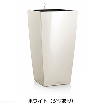 【松尾取り引き】レチューザプレミアム キュービコ30(漆色つや：白いこと)根もと灌水仕掛ける付き添い人 幅30×奥ぶかさ30×高さ56糎 LE-3030W-1【インポートプランター ＦＲＧ製 今めかしい 泊まり 水のやり過ぎ押しとどめる 水やり出現率引き下げ 長い間水やり不必要 屋内 室内】