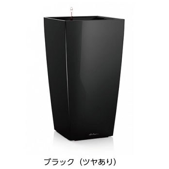 【松尾取り引き】レチューザプレミアム キュービコ50(漆色合い：黒いこと)根もと灌水書き割り付き添い人 幅50×奥ふかさ50×高さ95糎 LE-3050B-1【インポートプランター ＦＲＧ製 今めかしい 泊まり 水のやり過ぎ押しとどめる 水やり発生率引き下げ 長日月水やり不必要 屋内 室内】