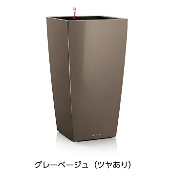 【松尾貿易】レチューザプレミアム キュービコ50(ラッカーカラー：グレーベージュ)底面灌水セット付き 幅50×奥行50×高さ95cm LE-3050GB-1【輸入プランター ドイツ製 おしゃれ ホテル 水のやり過ぎ防止 水やり回数削減 長期間水やり不要 屋内 室内】