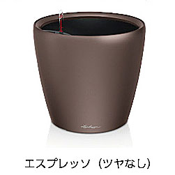 【松尾貿易】レチューザプレミアム クラシコ・ジョーカー35(マットカラー：エスプレッソ)底面灌水セット付き 直径35×高さ33cm LE-1035AJ-E【輸入プランター ドイツ製 おしゃれ ホテル 水のやり過ぎ防止 水やり回数削減 長期間水やり不要 屋外 屋内 室内】