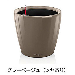 【松尾取り引き】レチューザプレミアム クラシコ・滑稽者43(漆色つや：薄墨色ベージュ)根もと灌水仕掛ける付き添い人 差しわたし43×高さ40糎 LE-1043AJ-GB【インポートプランター ＦＲＧ製 今めかしい 泊まり 水のやり過ぎ押しとどめる 水やり出現率引き下げ 長い間水やり不必要 屋内 室内】