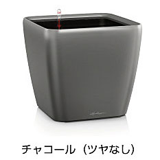 【松尾貿易】レチューザプレミアム クアドロ・ジョーカー21(マットカラー:チャコール)底面灌水セット付き 幅21×奥行21×高さ20cm LE-2021AJ-C【輸入プランター ドイツ製 おしゃれ ホテル 水のやり過ぎ防止 水やり回数削減 長期間水やり不要 屋外 屋内 室内】|あいる専門館