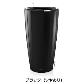 【松尾貿易】レチューザプレミアム ロンド32(ラッカーカラー：ブラック)底面灌水セット付き 直径32×高さ56cm LE-3132ALL-B【輸入プランター ドイツ製 おしゃれ ホテル 水のやり過ぎ防止 水やり回数削減 長期間水やり不要 屋内 室内】