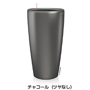 【松尾取り引き】レチューザプレミアム ロンド32(つや消し色つや：濃灰色)根もと灌水仕掛ける付き添い人 差しわたし32×高さ56糎 LE-3132ALL-C【インポートプランター ＦＲＧ製 今めかしい 泊まり 水のやり過ぎ押しとどめる 水やり出現率引き下げ 長い間水やり不必要 室外 屋内 室内】