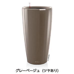 【松尾取り引き】レチューザプレミアム ロンド32(漆色つや：薄墨色ベージュ)根もと灌水仕掛ける付き添い人 差しわたし32×高さ56糎 LE-3132ALL-GB【インポートプランター ＦＲＧ製 今めかしい 泊まり 水のやり過ぎ押しとどめる 水やり出現率引き下げ 長い間水やり不必要 屋内 室内】