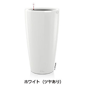 【松尾取り引き】レチューザプレミアム ロンド32(漆色つや：白いこと)根もと灌水仕掛ける付き添い人 差しわたし32×高さ56糎 LE-3132ALL-W【インポートプランター ＦＲＧ製 今めかしい 泊まり 水のやり過ぎ押しとどめる 水やり出現率引き下げ 長い間水やり不必要 屋内 室内】