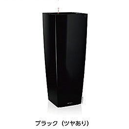 【松尾営利主義】レチューザプレミアム キュービコ・アルト40(漆色つや：黒いこと)根もと灌水書き割り付き添い人 幅40×奥ふかさ40×高さ105珊 LE-3340B-1【インポートプランター ＦＲＧ製 今めかしい 旅人宿 水のやり過ぎ押しとどめる 水やり発生率押さえる 長日月水やり不必要 屋内 室内】