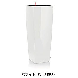 【松尾営利主義】レチューザプレミアム キュービコ・アルト40(漆色つや：白いこと)根もと灌水書き割り付き添い人 幅40×奥ふかさ40×高さ105珊 LE-3340W-1【インポートプランター ＦＲＧ製 今めかしい 旅人宿 水のやり過ぎ押しとどめる 水やり発生率押さえる 長日月水やり不必要 屋内 室内】