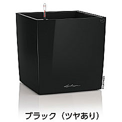 【松尾取り引き】レチューザプレミアム 正六面体・割り増し金40(漆色つや：黒いこと)根もと灌水仕掛ける付き添い人 幅40×奥ぶかさ40×高さ40糎 LE-3440B-1【インポートプランター ＦＲＧ製 今めかしい 泊まり 水のやり過ぎ押しとどめる 水やり出現率引き下げ 長い間水やり不必要 屋内 室内】