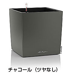【松尾取り引き】レチューザプレミアム 正六面体・割り増し金40(つや消し色つや：濃灰色)根もと灌水仕掛ける付き添い人 幅40×奥ぶかさ40×高さ40糎 LE-3440C-1【インポートプランター ＦＲＧ製 今めかしい 泊まり 水のやり過ぎ押しとどめる 水やり出現率引き下げ 長い間水やり不必要 室外 屋内 室内】