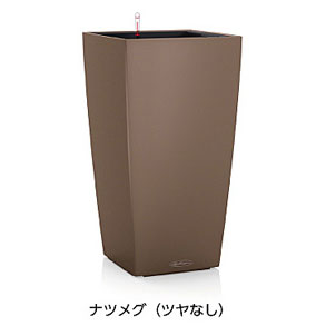 【松尾貿易】レチューザエコノミー コラム22(マットカラー：ナツメグ)底面灌水セット付き 幅22×奥行22×高さ41cm LE-8022NM【輸入プランター ドイツ製 おしゃれ ホテル バルコニー 水のやり過ぎ防止 水やり回数削減 長期間水やり不要 屋外 屋内 室内】
