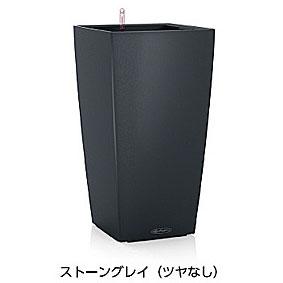 【松尾取り引き】レチューザエコノミー 新聞のコラム30(つや消し色合い：石ころ薄墨色)根もと灌水書き割り付き添い人 幅30×奥ふかさ30×高さ56糎 LE-8030SG【インポートプランター ＦＲＧ製 今めかしい 泊まり 露台 水のやり過ぎ押しとどめる 水やり発生率引き下げ 長日月水やり不必要 露天 屋内 室内】
