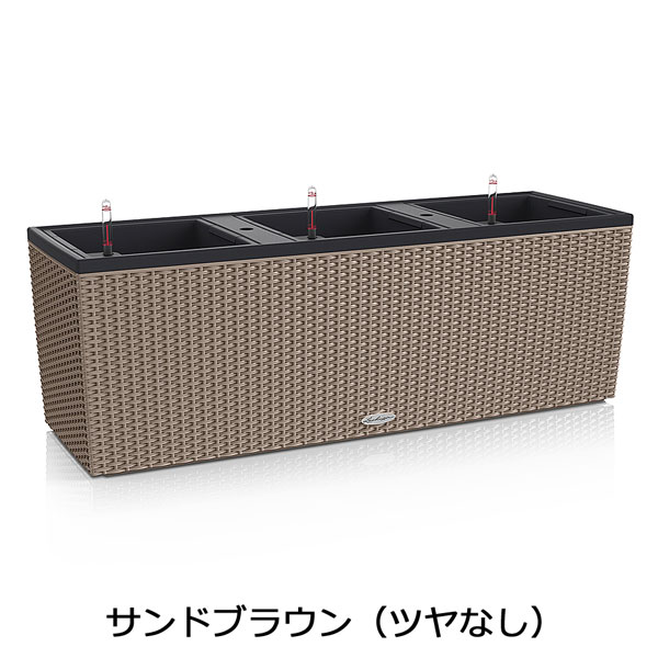 【松尾取り引き】レチューザエコノミー コテージ・三重協奏曲40(色合い：砂子赤銅色)根もと灌水書き割り付き添い人 幅130×奥ふかさ42×高さ44糎 LE-6640W【インポートプランター 今めかしい 泊まり 網目仕上 露台 水のやり過ぎ押しとどめる 水やり発生率引き下げ 長日月水やり不必要 露天 屋内 室内】