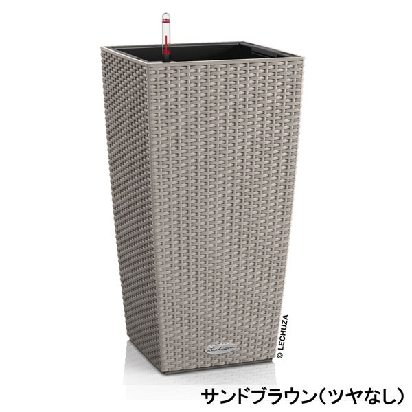 【松尾取り引き】レチューザエコノミー コテージ40(色つや：真砂赤銅色)根もと灌水仕掛ける付き添い人 幅40×奥ぶかさ40×高さ75糎 LE-6040W【インポートプランター ＦＲＧ製 今めかしい 泊まり 網目完成 露台 水のやり過ぎ押しとどめる 水やり出現率引き下げ 長い間水やり不必要 室外 屋内 室内】